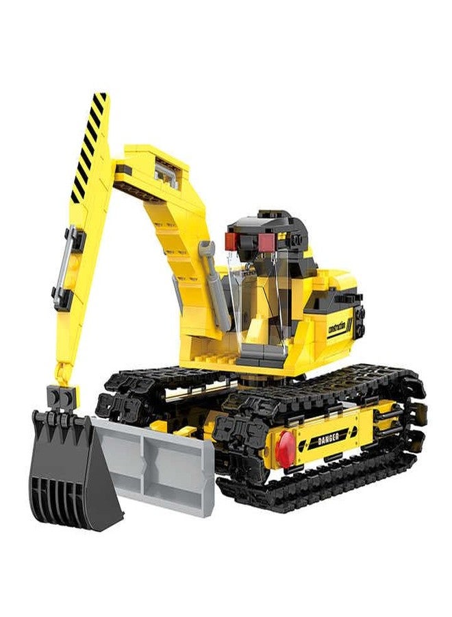 ICW 2 in 1 Excavator Construction Building Set Yellow Excavator Model Kit, 367 Pieces (3729) - Image 1